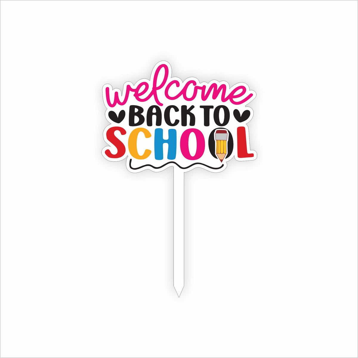 Back to School Vibrant Topper – Custom Acrylic Decoration Kuwait – Eplexi