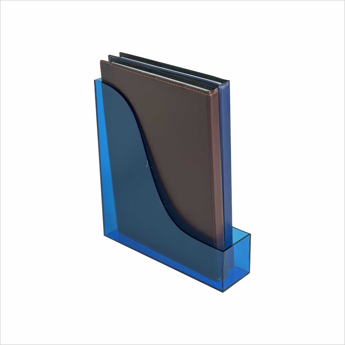 Transparent Blue Book Holder | Desk & Study Organizer Kuwait – Eplexi