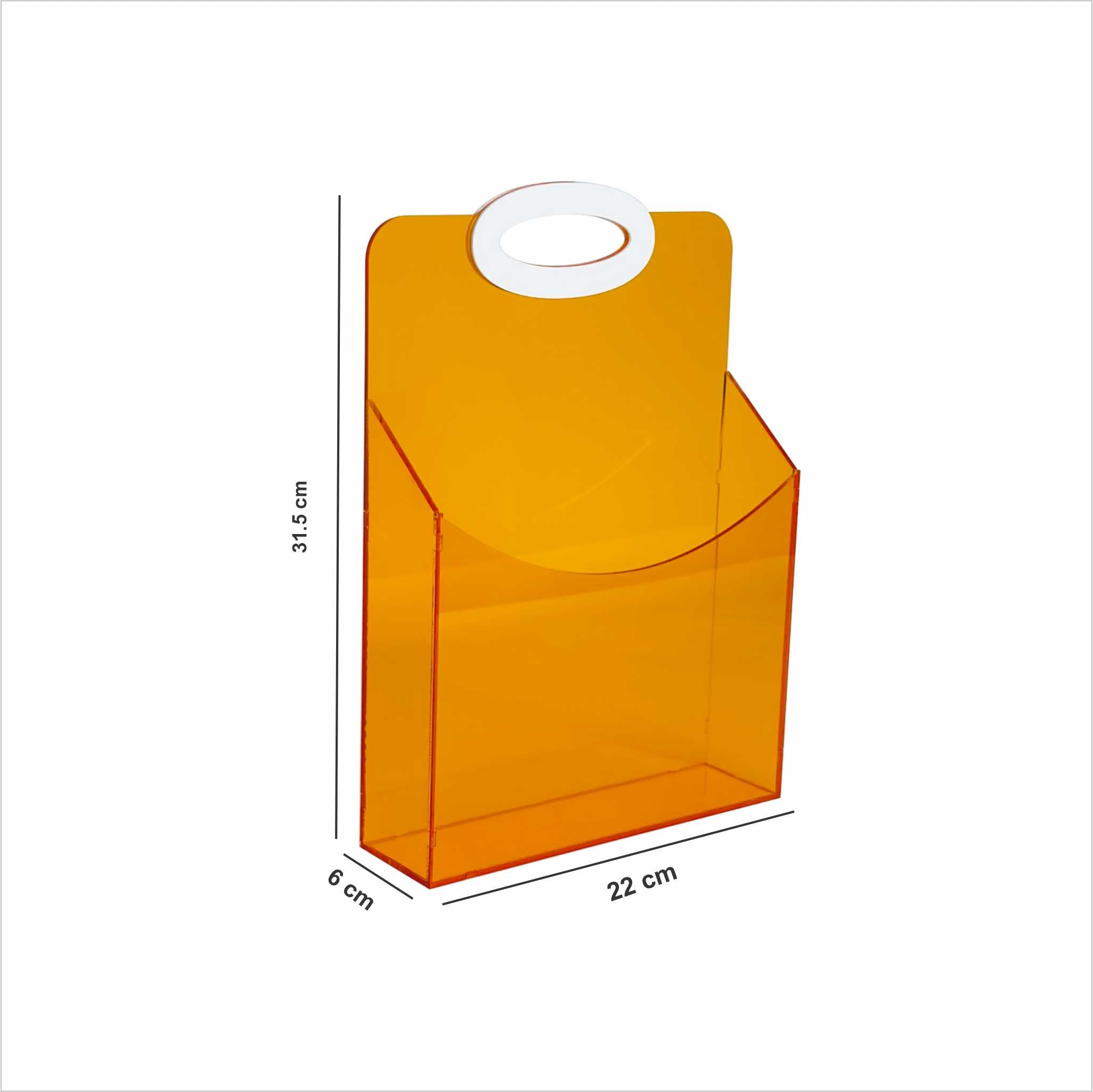 Clear Orange Book Holder & Carrier for Kids