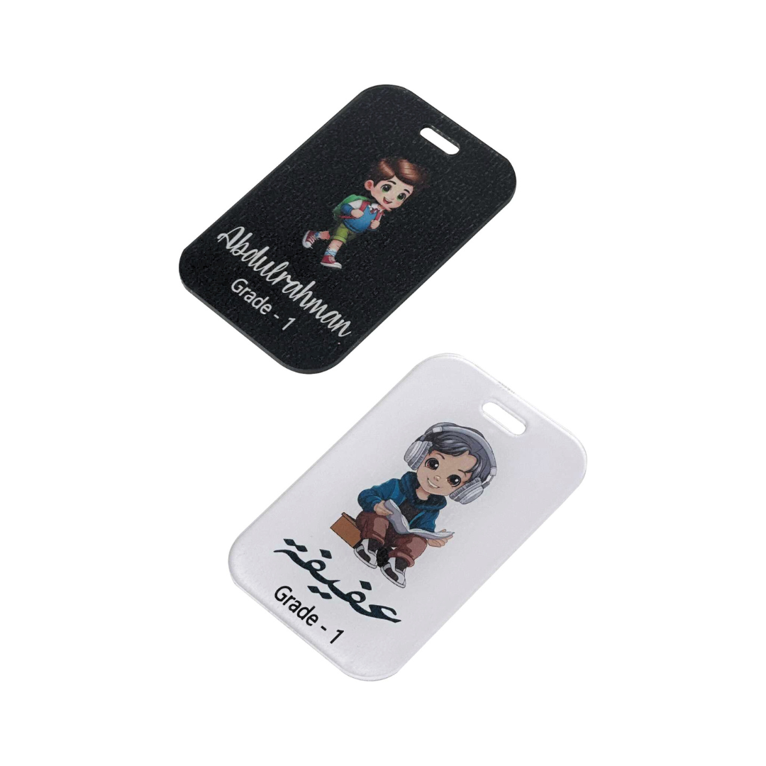 Personalized Bag Tag – Add Photo, Name &amp; Grade