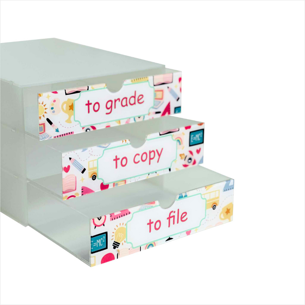 منظم أكريليك مع درج – مثالي للمعلمين