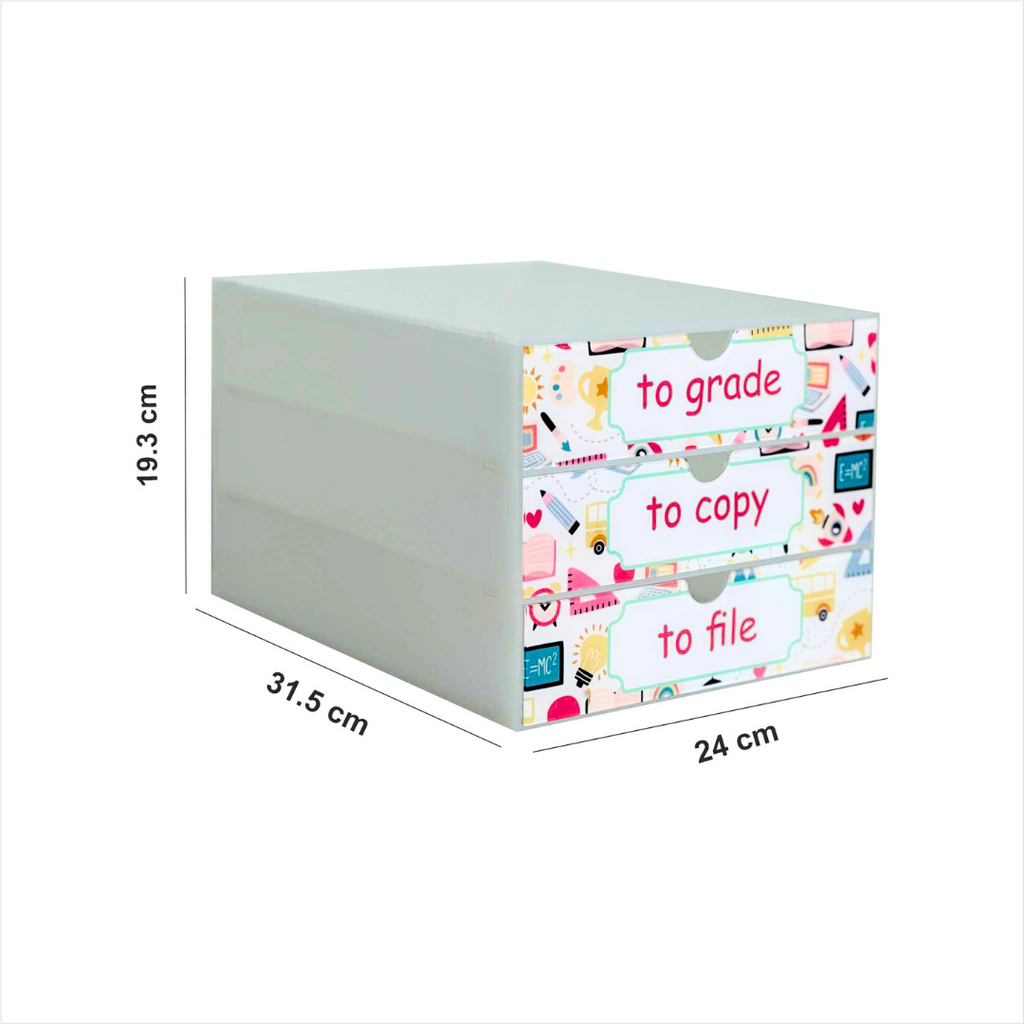 منظم أكريليك مع درج – مثالي للمعلمين