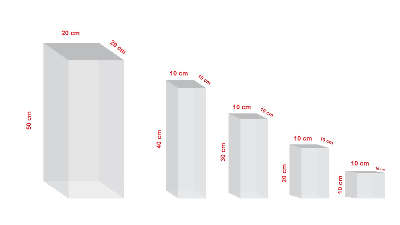صندوق عرض أكريليك/حامل – قواعد من زجاج شبكي شفاف (الكويت) 