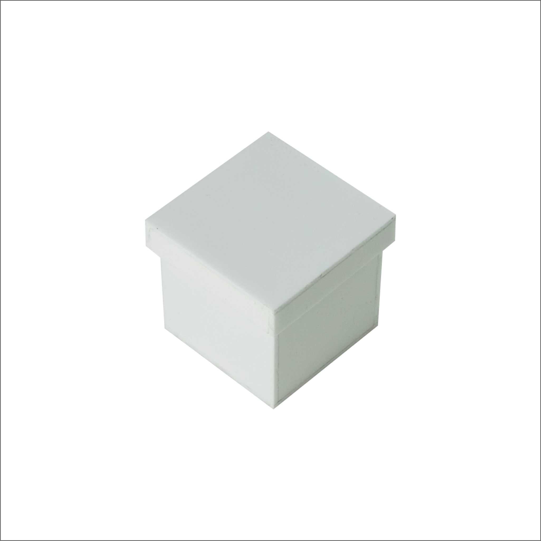 Premium plexi chocolate box, glossy white finish, custom sizes — buy online Kuwait