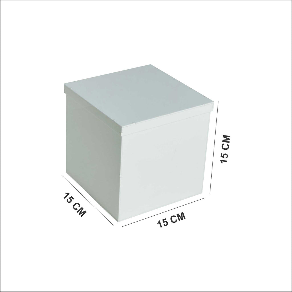 Compact white plexi box for small items – صندوق بلاكسي أبيض صغير للتخزين