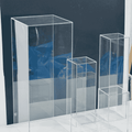 Transparent Plexiglass (acrylic) Pedestal Risers/stand for Events, Shops & Weddings | قواعد عرض شفافة من الأكريليك للمحلات والمناسبات – E Plexi Kuwait