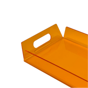 Clear Orange Acrylic Serving Tray – Bending Design