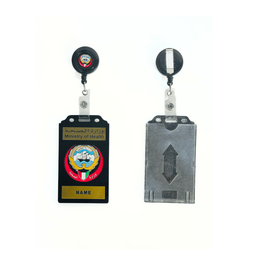 High-quality custom ID card with company logo and photo | personalized employee badge printed in Kuwait by Eplexi