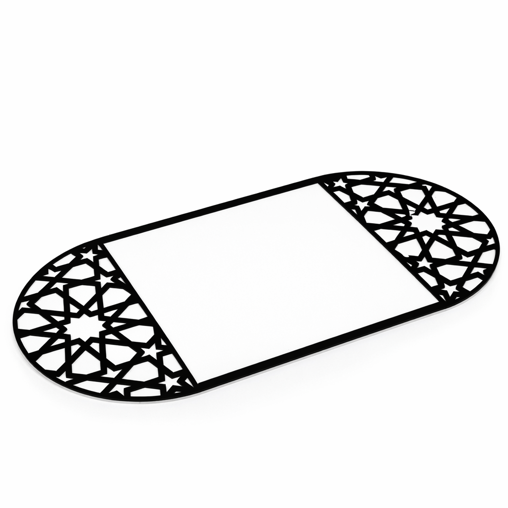 Plain Acrylic Sweet Tray/Coaster (White and Black)
