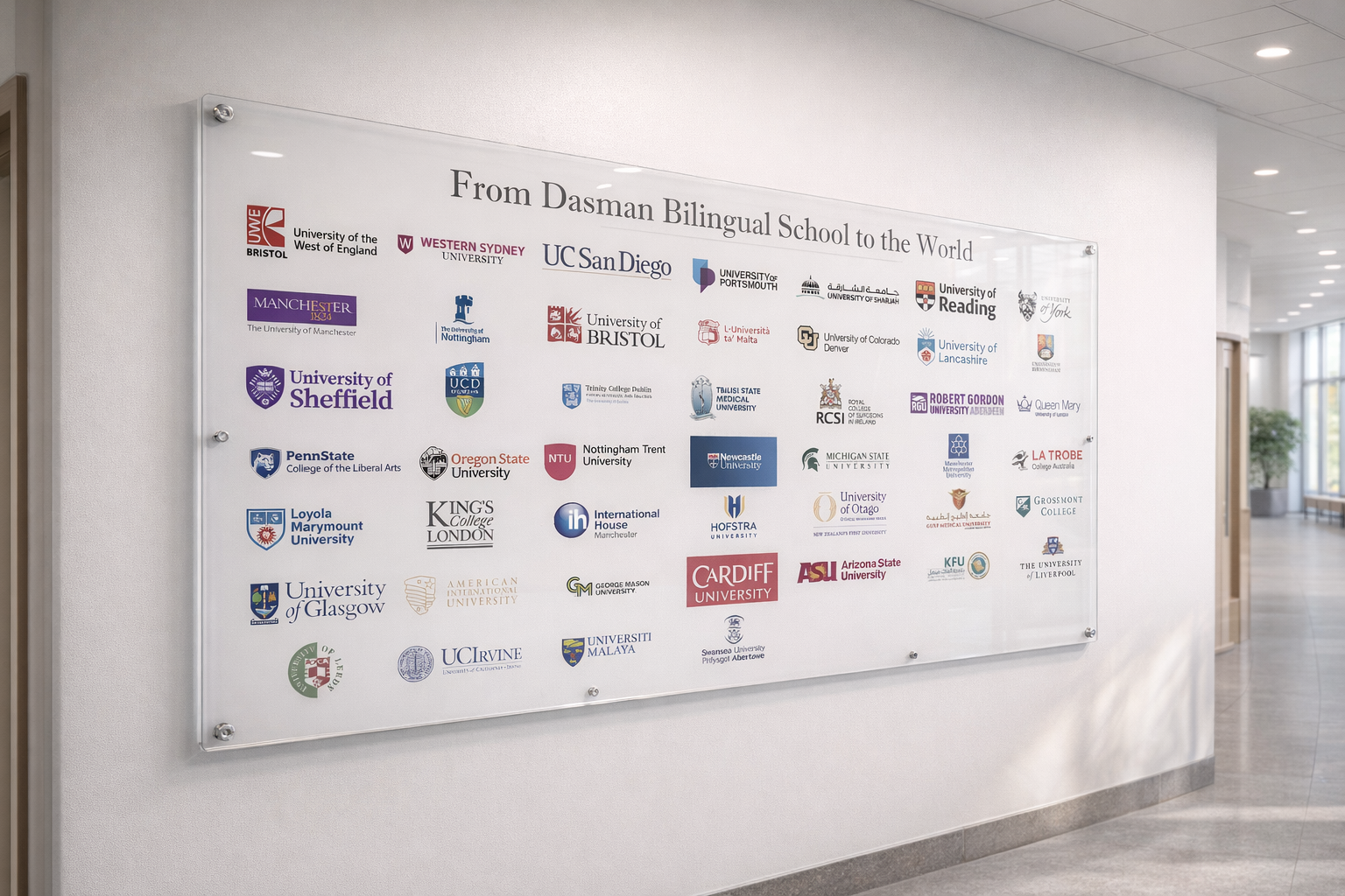 indoor signboard  for schools in Kuwait.