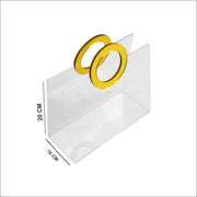 Premium Acrylic Flower Bag with Gold Handle