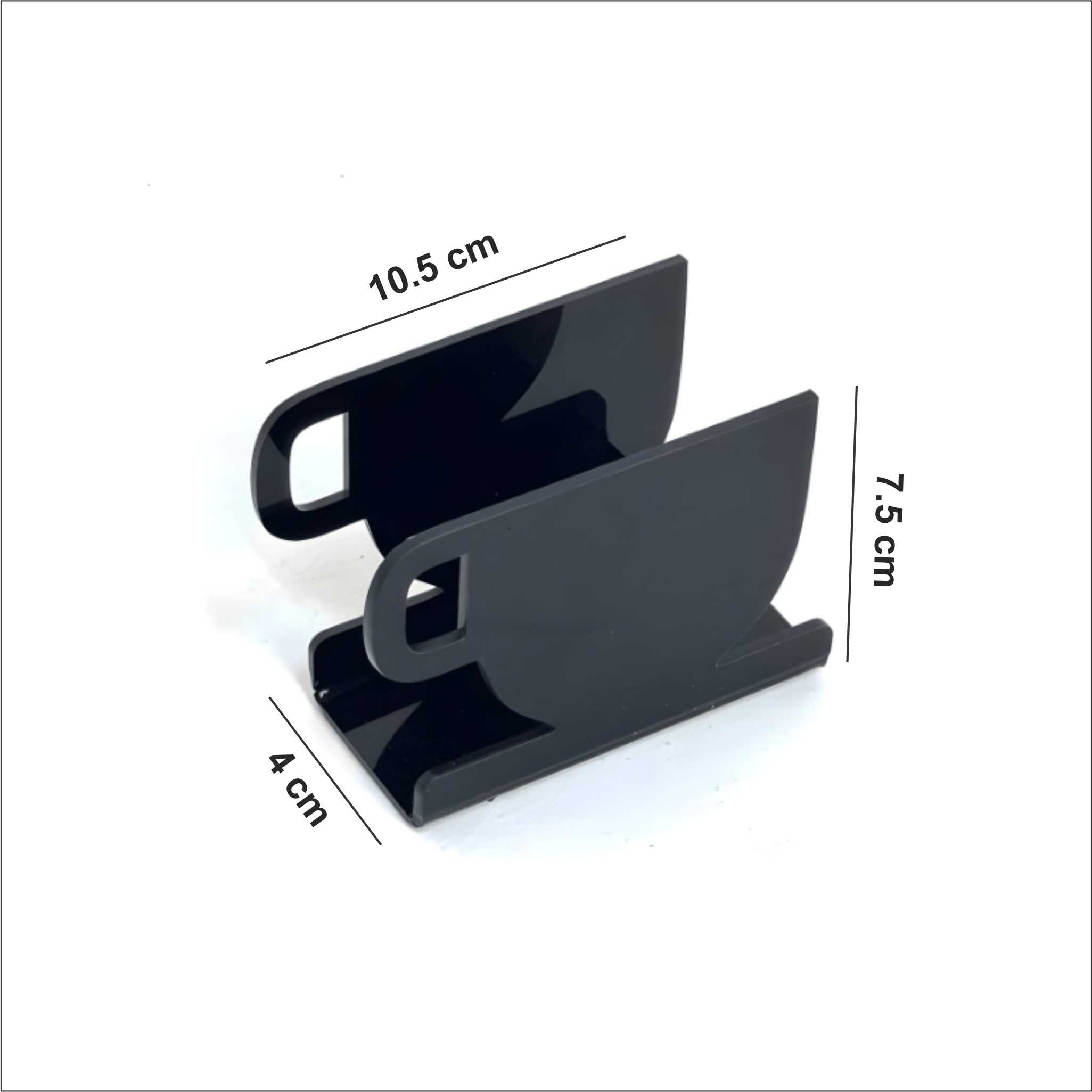 Elegant black plexiglass napkin holder for dining table, café, and diwaniya use | ستاند مناديل أكريليك أنيق للطاولة والمجالس والمقاهي
