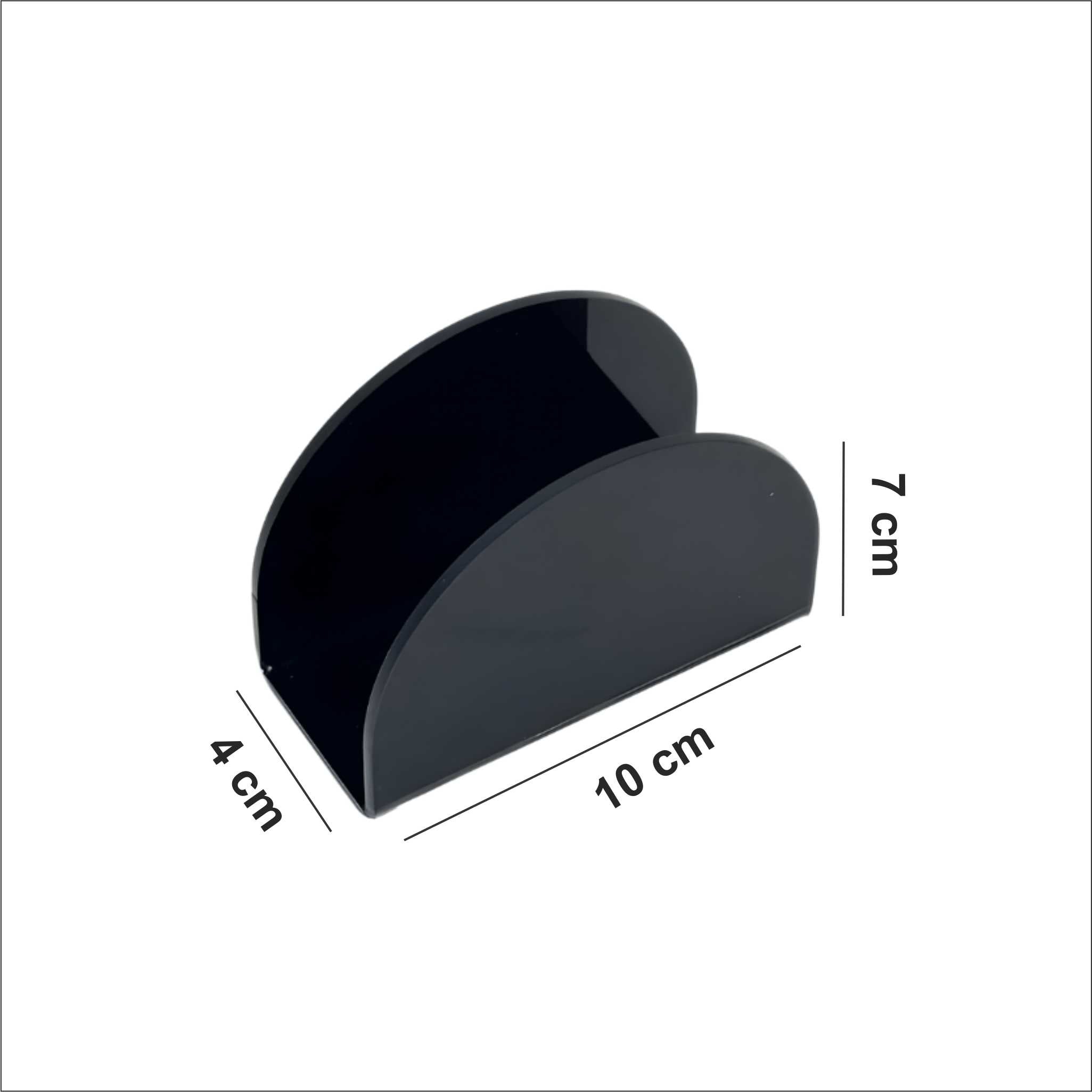حامل مناديل Black Acrylic أنيق للضيافة والديكور