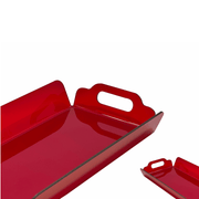Red Acrylic Serving Tray with Handles – Elegant Plexiglass Gift Tray | صينية أكريليك حمراء بمقابض أنيقة للهدايا