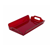 Modern Red Plexiglass Tray for Coffee & Snacks in Kuwait | صينية أكريليك حمراء عصرية لتقديم القهوة والحلويات في الكويت