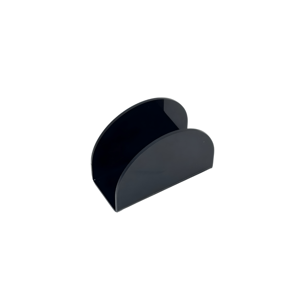 Black Acrylic Napkin Holder (Round)– Modern Table Tissue Stand