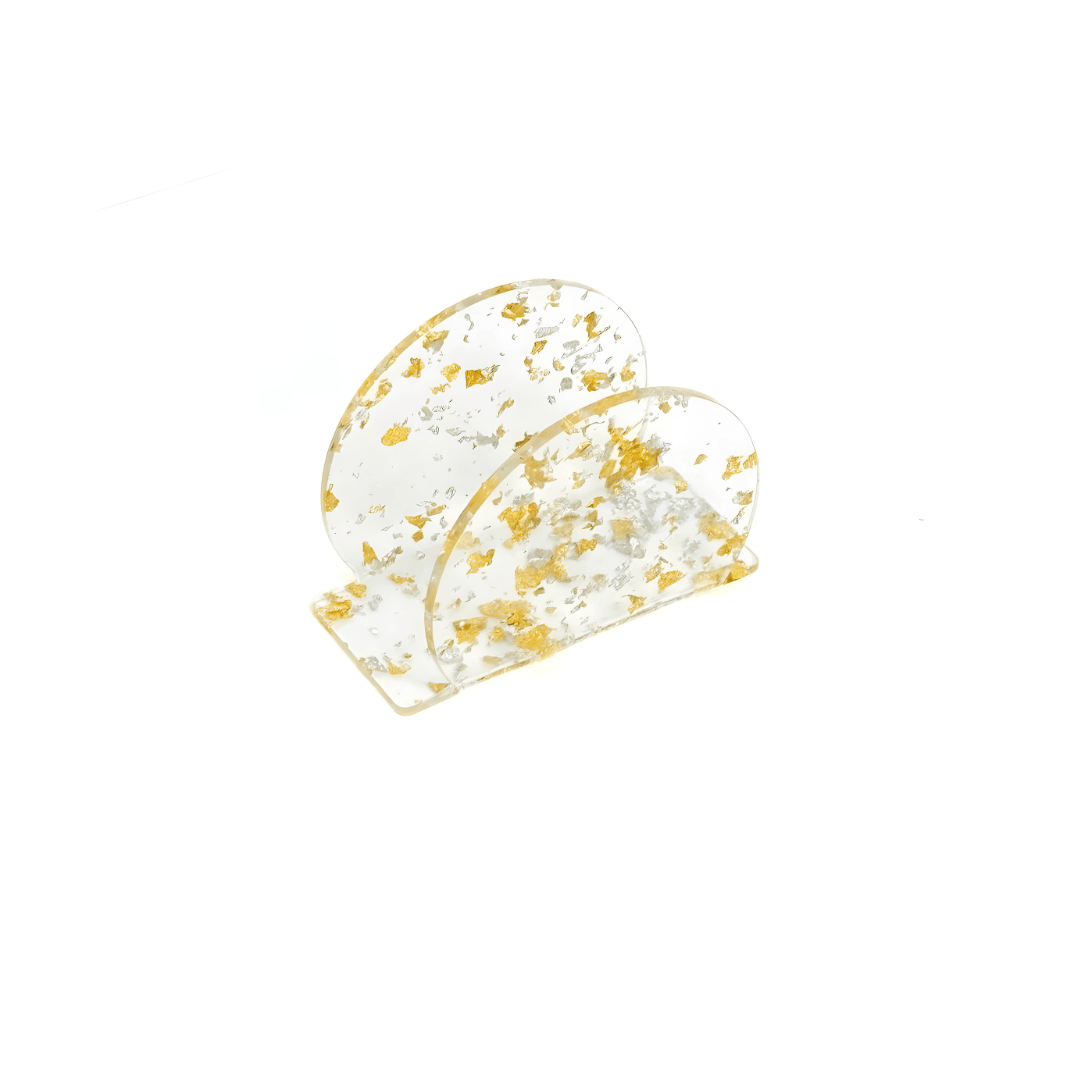 Acrylic Napkin Holder ( Gold with Clear) – Table Tissue Stand