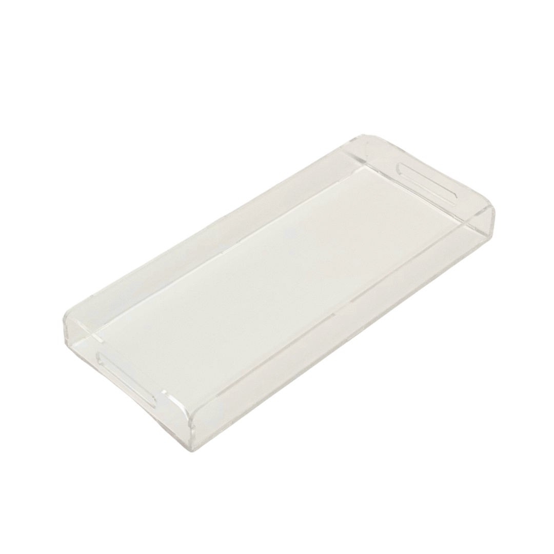 Clear Acrylic Serving Tray  Side handle - Small