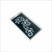 Acrylic majlis tray for Arabic coffee, dallah and finjan on patterned base