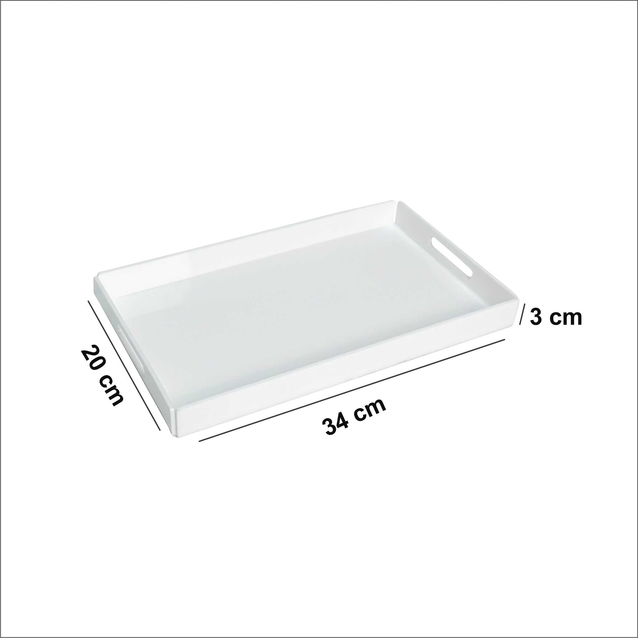 White Acrylic Tray – Premium Plexi Serving & Gift Display Tray | صينية أكريليك بيضاء أنيقة للتقديم والهدايا
