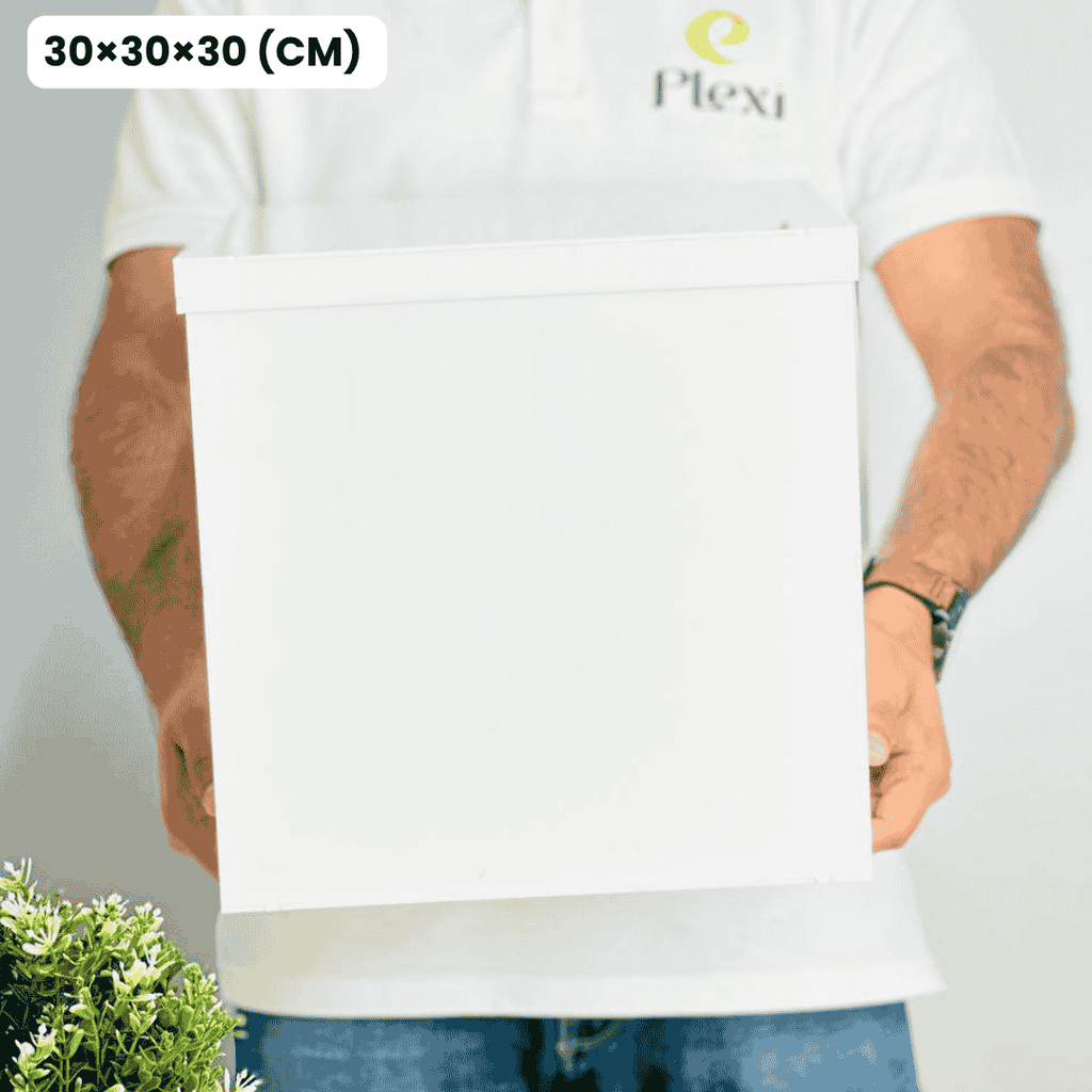 Large white plexi box for storage and décor – صندوق بلاكسي أبيض كبير للتخزين والعرض