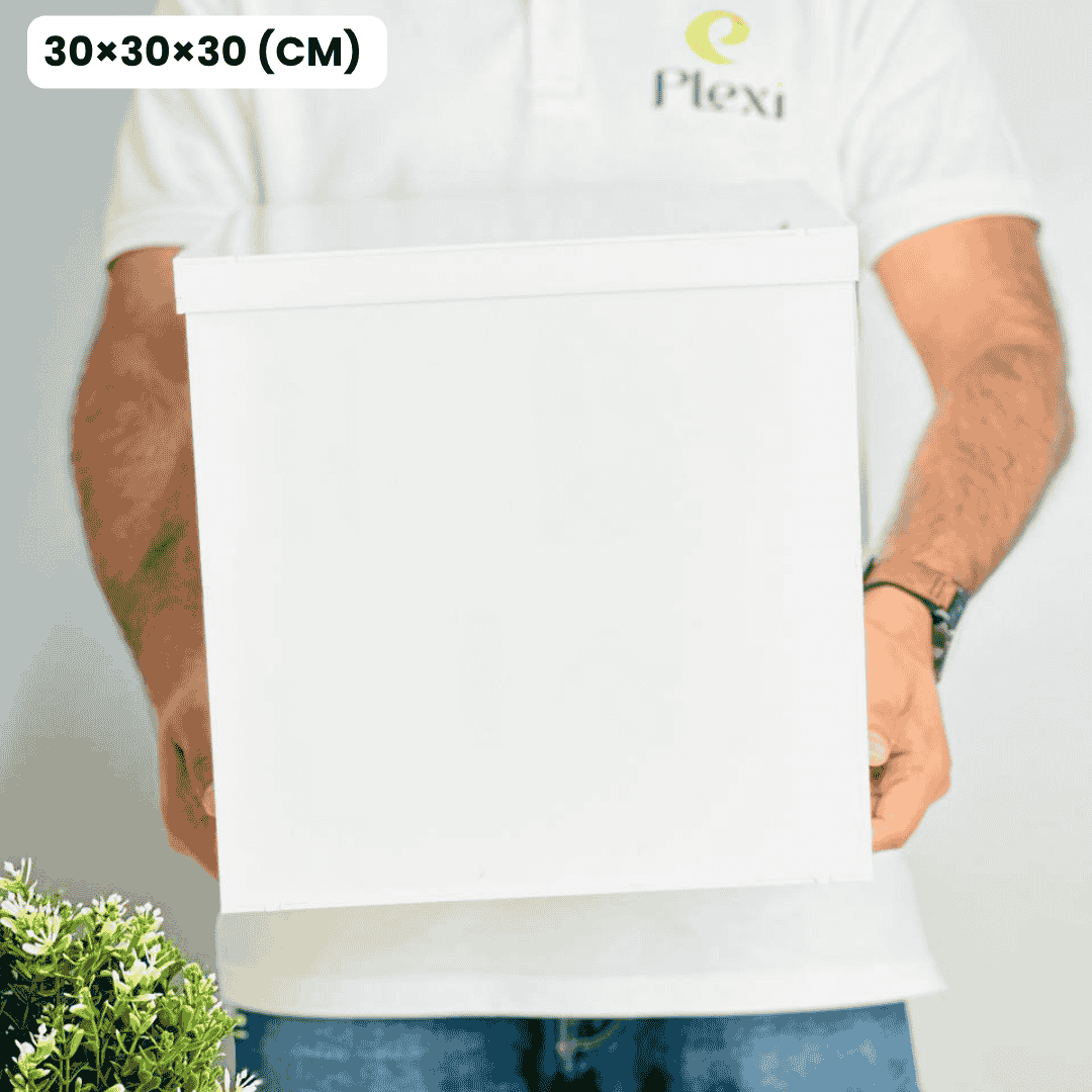 Large white plexi box for storage and décor – صندوق بلاكسي أبيض كبير للتخزين والعرض