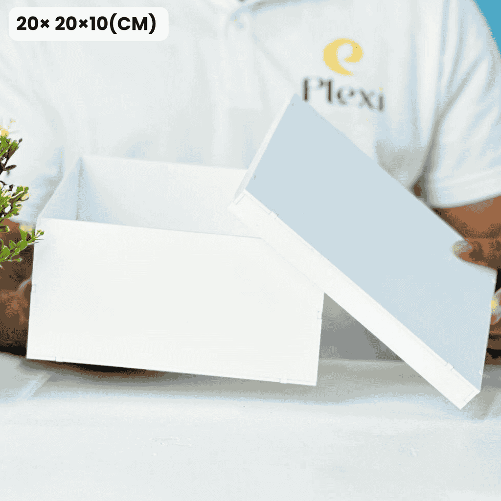 Elegant white acrylic display box – صندوق عرض أكريليك أبيض أنيق