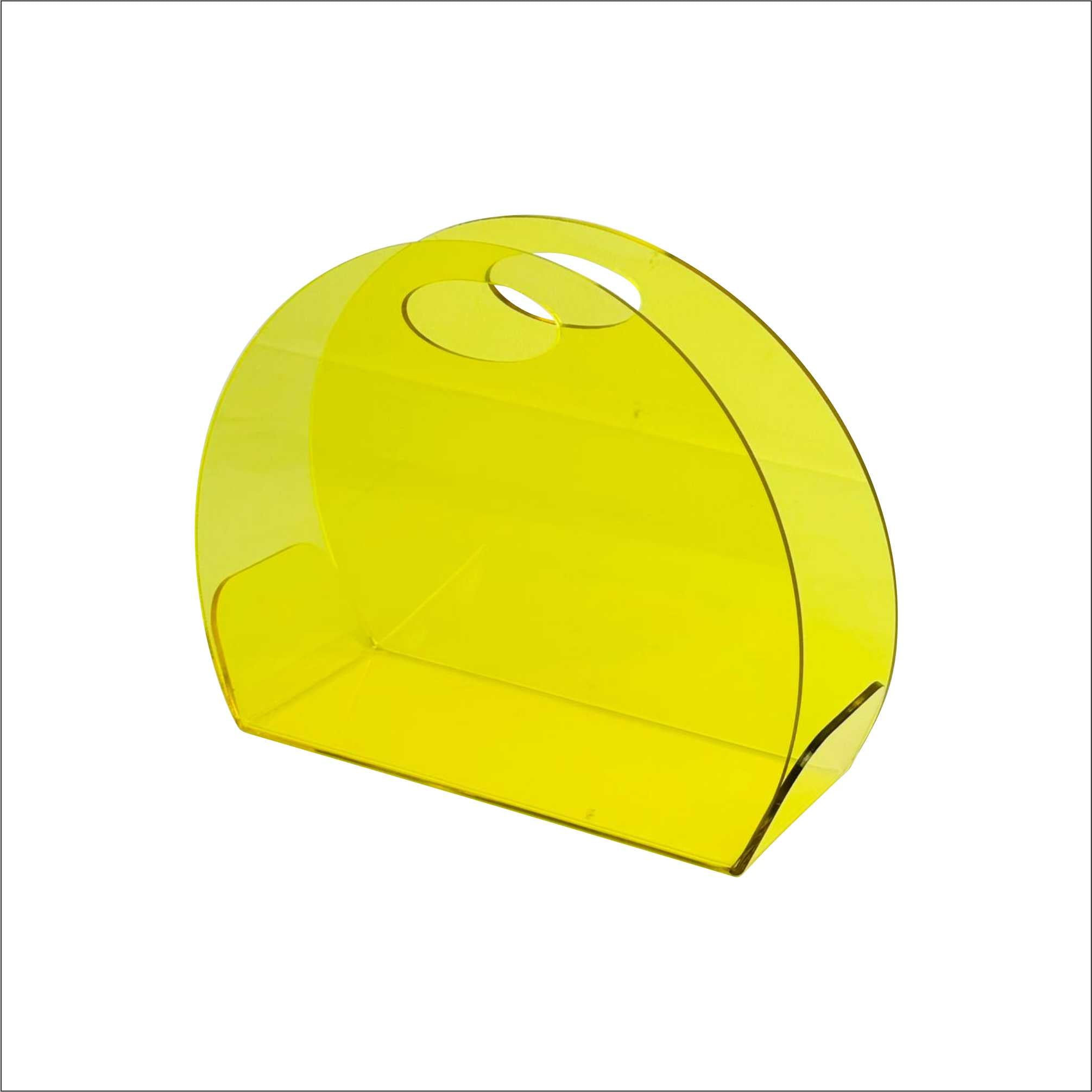 Yellow Acrylic Flower Bag - Perfect for Gifting