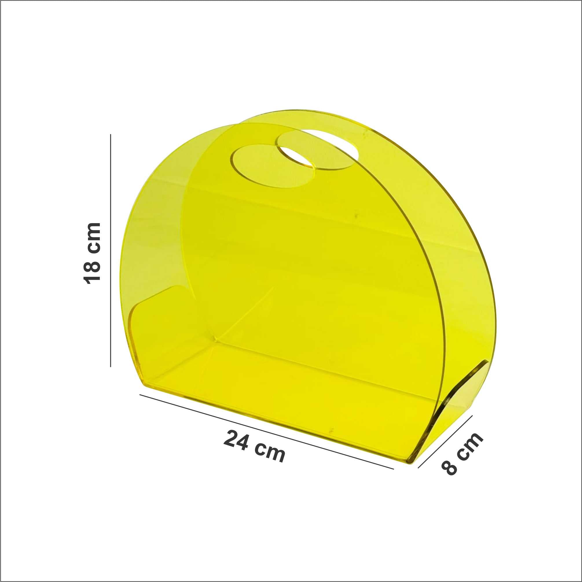 Yellow Acrylic Flower Bag - Perfect for Gifting